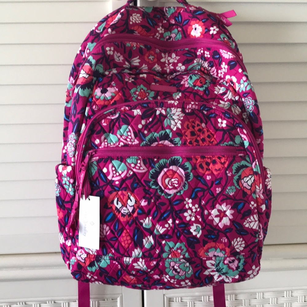 Vera Bradley Bloom Berry XL LARGE Backpack NWT - Picture 8 of 8
